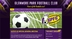 Desktop Screenshot of glenmoreparkfootball.com.au